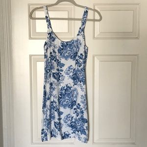 Reformation Blue and White Floral Dress